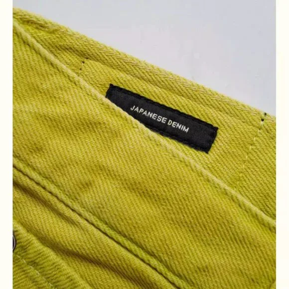 NWT R13 Damon Wide Leg 24/25/26/27 Vibrant Yellow - Picture 9 of 10